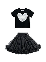 Baby Girl's, Little Girl's & Girl's Valerie Heart Skirt Outfit