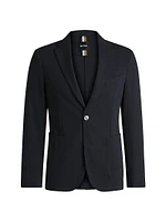Slim-Fit Blazer Micro-Patterned Cotton