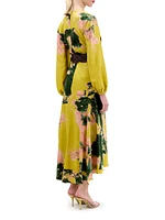 Lima Floral Silk Midi-Dress