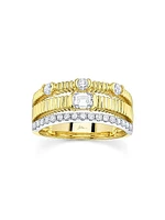 Kate Two-Tone 14K Gold & 0.67 TCW Diamond Triple-Band Ring