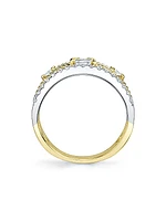 Kate Two-Tone 14K Gold & 0.67 TCW Diamond Triple-Band Ring
