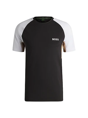Active Color-Blocked T-Shirt in Moisture-Wicking Fabric