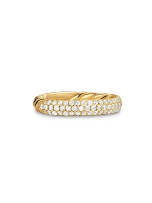 DY Mercer Pavé Band Ring 18K Yellow Gold