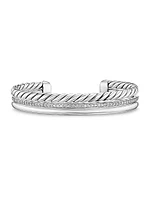 DY Mercer Three Row Cuff Bracelet Sterling Silver