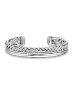 DY Mercer Three Row Cuff Bracelet Sterling Silver