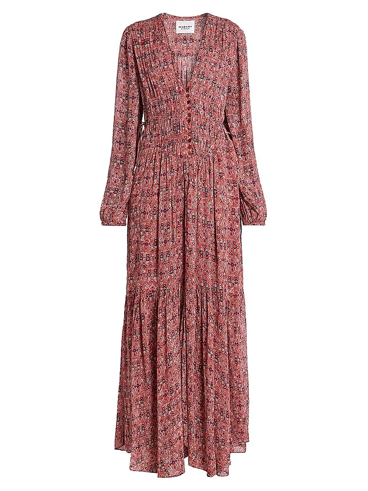 Briane Printed Tiered Maxi Dress