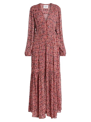 Briane Printed Tiered Maxi Dress
