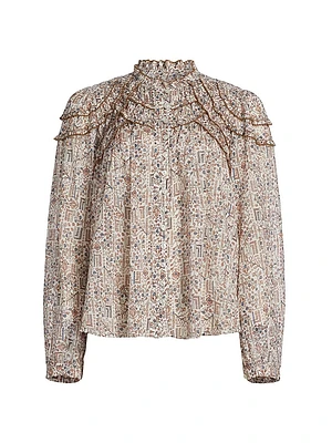 Christa Printed Cotton Blouse