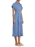 Catherine Cotton Geometric Shirtdress