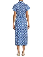Catherine Cotton Geometric Shirtdress