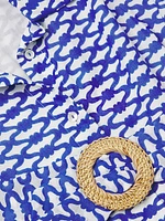 Catherine Cotton Geometric Shirtdress