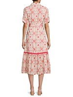 Carmel Cotton Floral Shirtdress