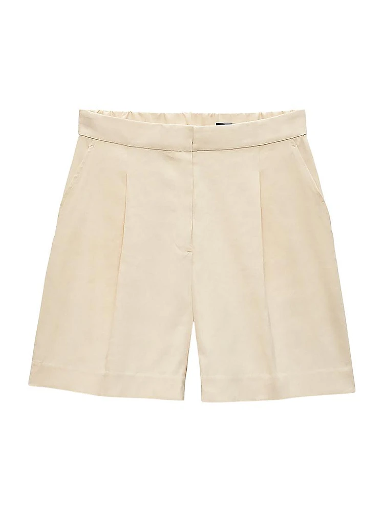 Leona Linen-Blend Shorts