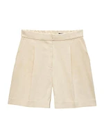 Leona Linen-Blend Shorts