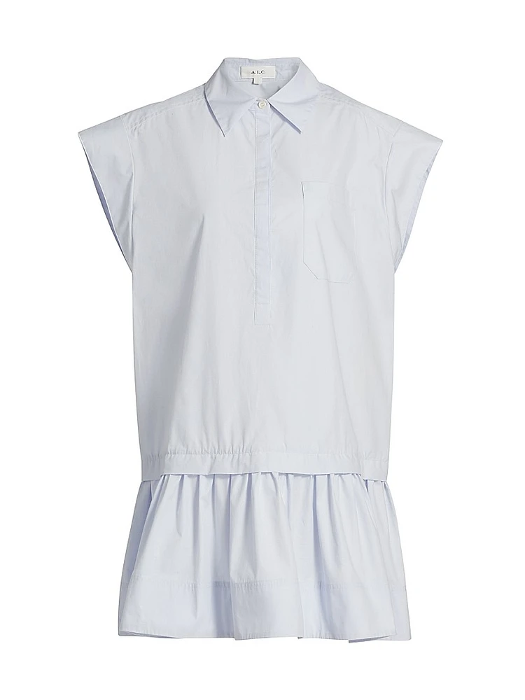Brock Cotton Drop-Waist Minidress