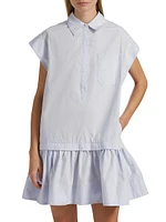 Brock Cotton Drop-Waist Minidress