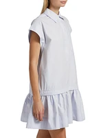 Brock Cotton Drop-Waist Minidress