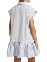 Brock Cotton Drop-Waist Minidress