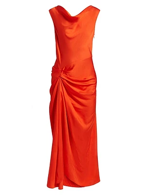 Dara Draped Midi-Dress