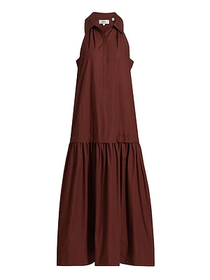 Vera Cotton Drop-Waist Midi-Dress