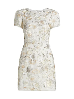 Daisy 3D Floral Embroidered Minidress