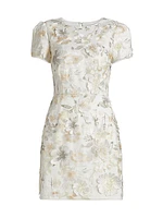 Daisy 3D Floral Embroidered Minidress