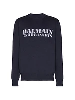 Big Stamp Knit Wool Sweater