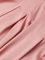 Charmeuse Flutter-Sleeve Dress