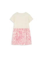 Little Girl's & Coral Theatre Barocco Print Dress