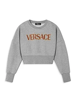 Little Girl's & Logo Fleece Crewneck Sweatshirt