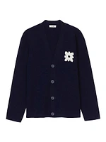 Cardigan with Flower Detail