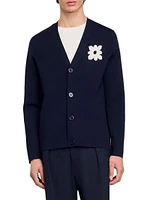 Cardigan with Flower Detail