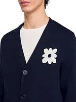 Cardigan with Flower Detail
