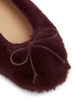 Lou Faux Fur Ballet Flats