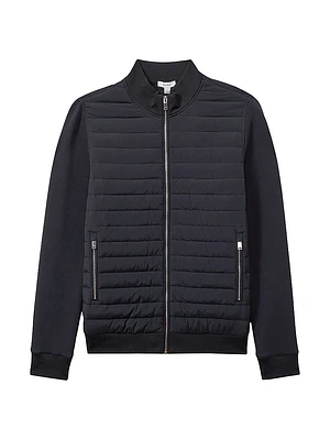 Freddie Mixed-Media Quilted Jacket