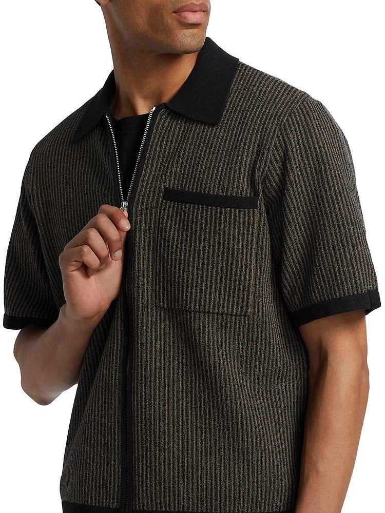 Zuma Jacquard Full-Zip Shirt