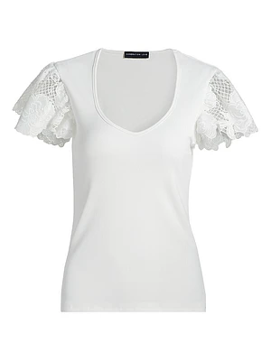 Kika Jersey Lace Sweetheart T-Shirt