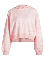Renae Crystal-Embellished Cotton Hoodie