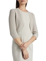 Virgin Wool-Blend Crewneck Sheath Midi-Dress