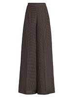 Polka Dot Silk Wide-Leg Pants