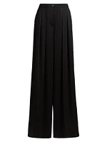 Hammered Satin High-Rise Palazzo Pants