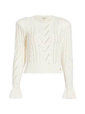 Mio Cable Knit Crop Sweater