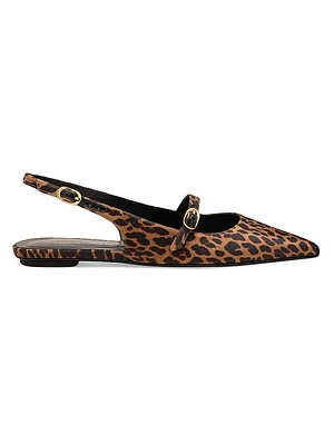 Emilia Leopard Slingback Flats