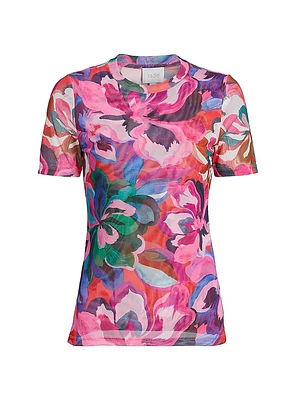 Eleanor Floral Mesh T-Shirt