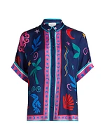 Fernanda Abstract Silk-Blend Shirt