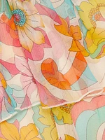 Karina Floral Silk Tiered Maxi Dress