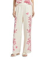 Printed Linen Pants