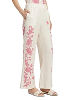 Printed Linen Pants