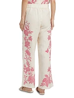 Printed Linen Pants