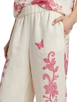 Printed Linen Pants